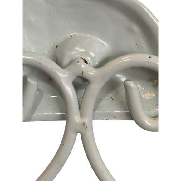 Shabby Chick Style Bunny Rabbit Plate Hanger White 15x8 - Picture 11 of 15